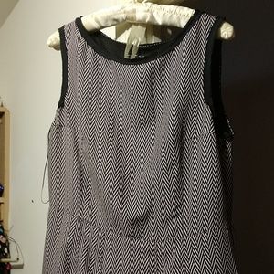 Black and White Midi Dress